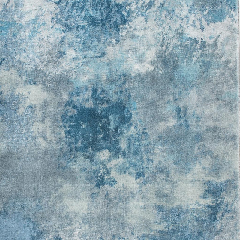 Tapis bleu et blanc Sky, Rectangle 8 pi x 10 pi