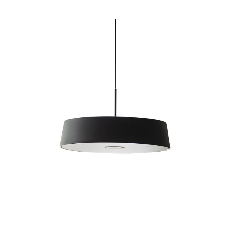 Luminaire suspendu cylindrique à 1 lumière China, Noir / bronze huilé