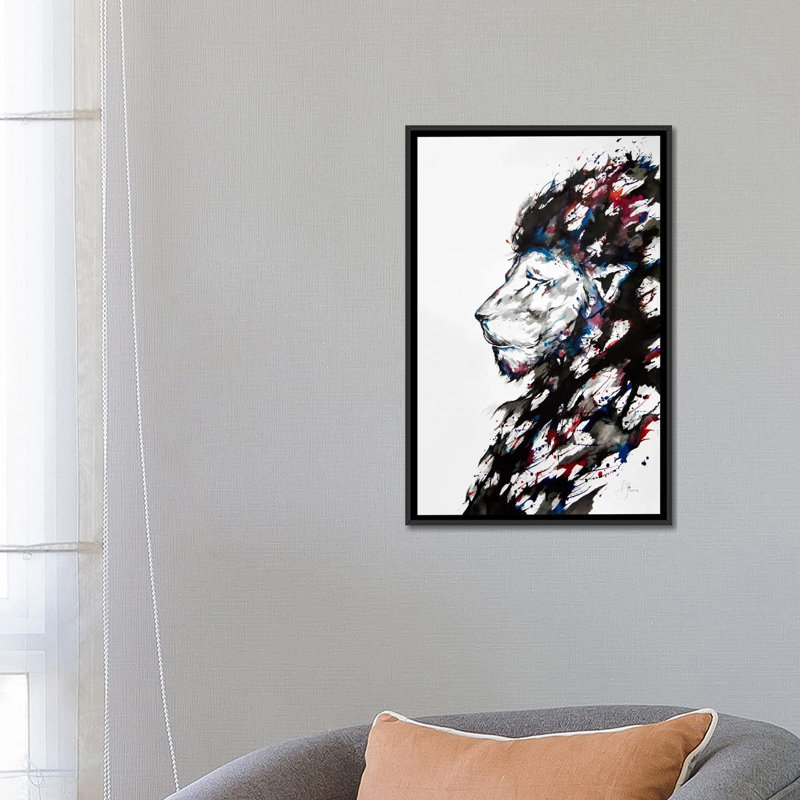 « repose », reproduction sur toile, Toile avec cadre noir, Pas de tapis, H 48 po x l 32 po x P 1,5 po