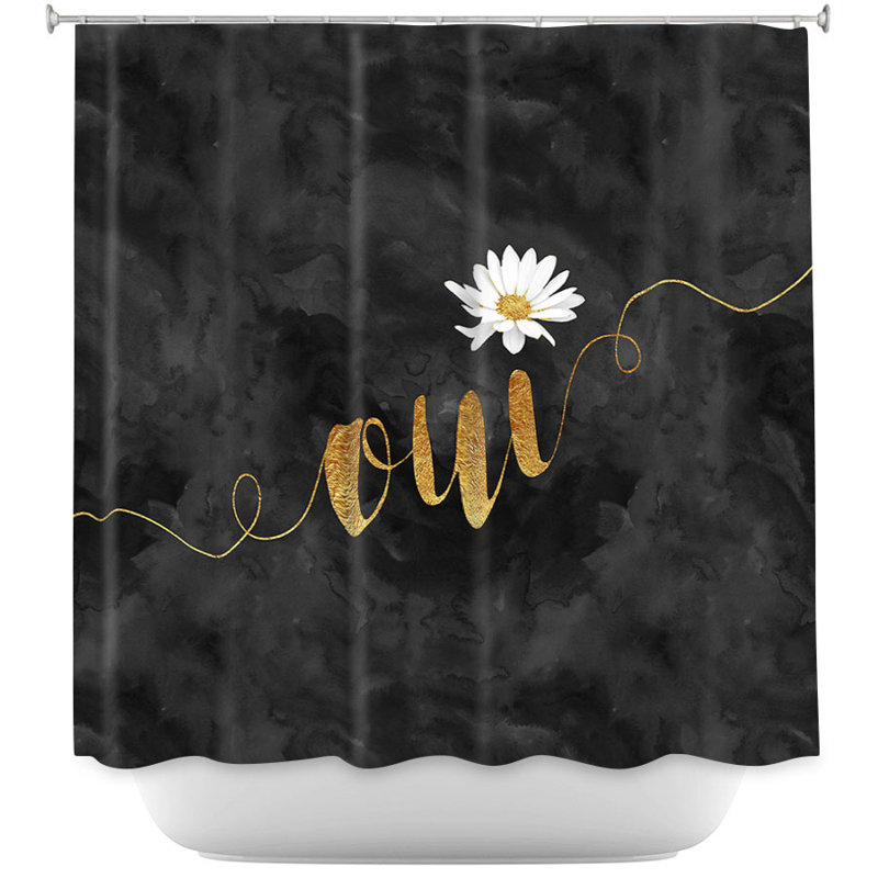 Rideau de douche simple en cascade oui, Orange / blanc