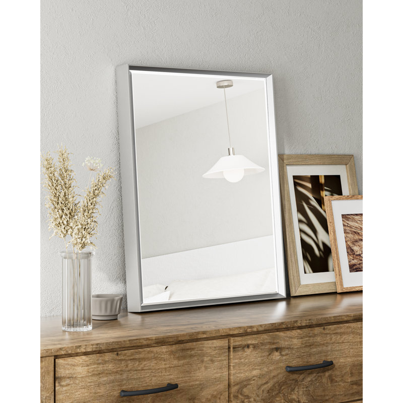 Miroir de salle de bain mural Lohoski, Argent, 24" x 16"