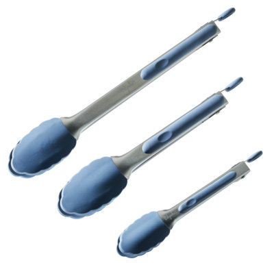 Ayesha Curry Tools & Gadgets Locking Tongs Kitchen Utensil Set, 3 Piece