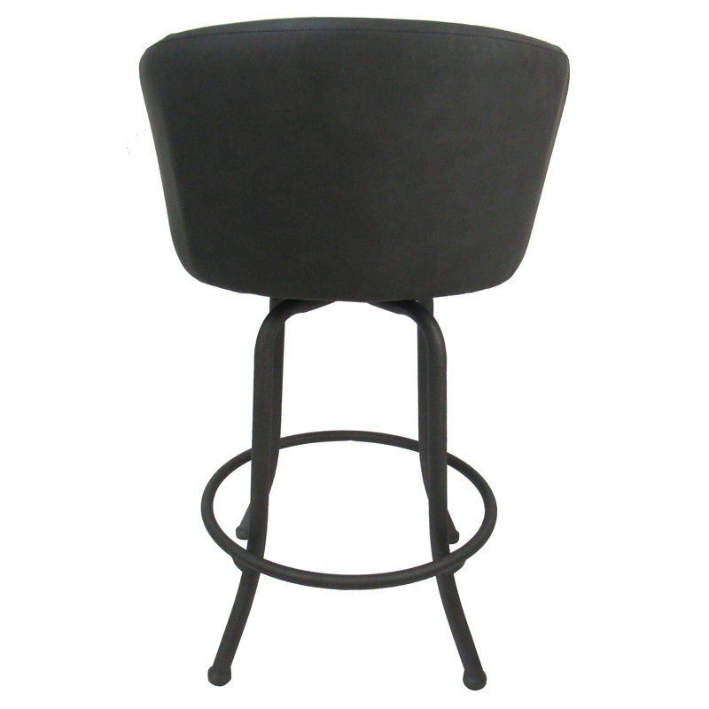 Tabouret de comptoir pivotant de 26 po, Pierre de lune / gris