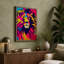Pop Art Lion Modern 1 Piece Wrapped Canvas Wall Art-136718092-136718096