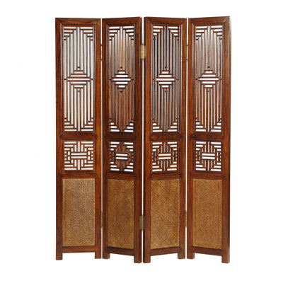 Hangzhou 37 cm W x 197 cm H 1 - Panel Solid Wood Folding Room Divider