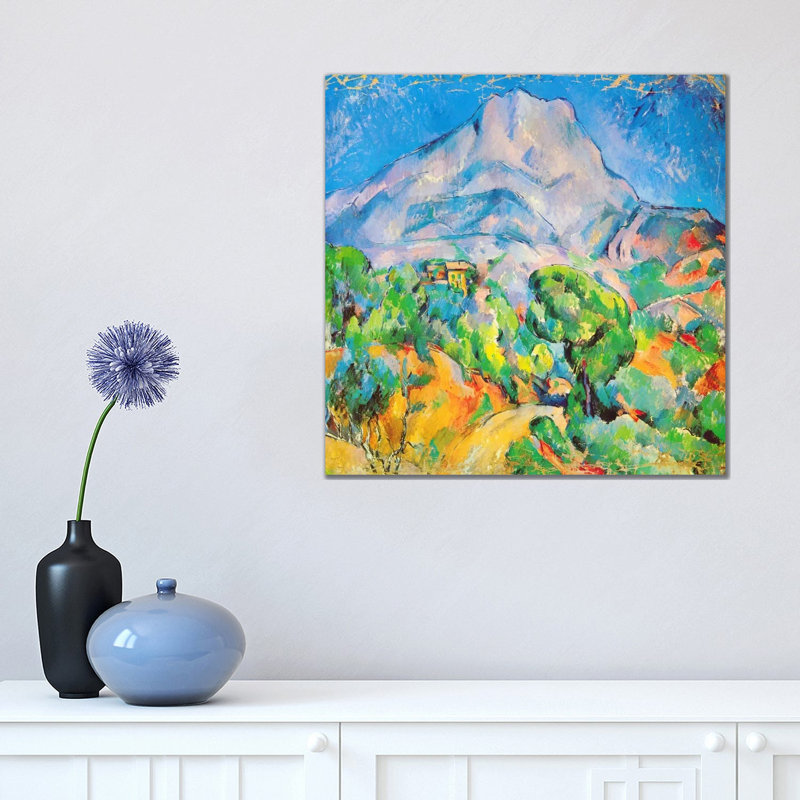 La Montagne St. Victoire by Paul Cezanne - Wrapped Canvas Painting, 45.72 cm H x 45.72 cm W x 1.91 cm D