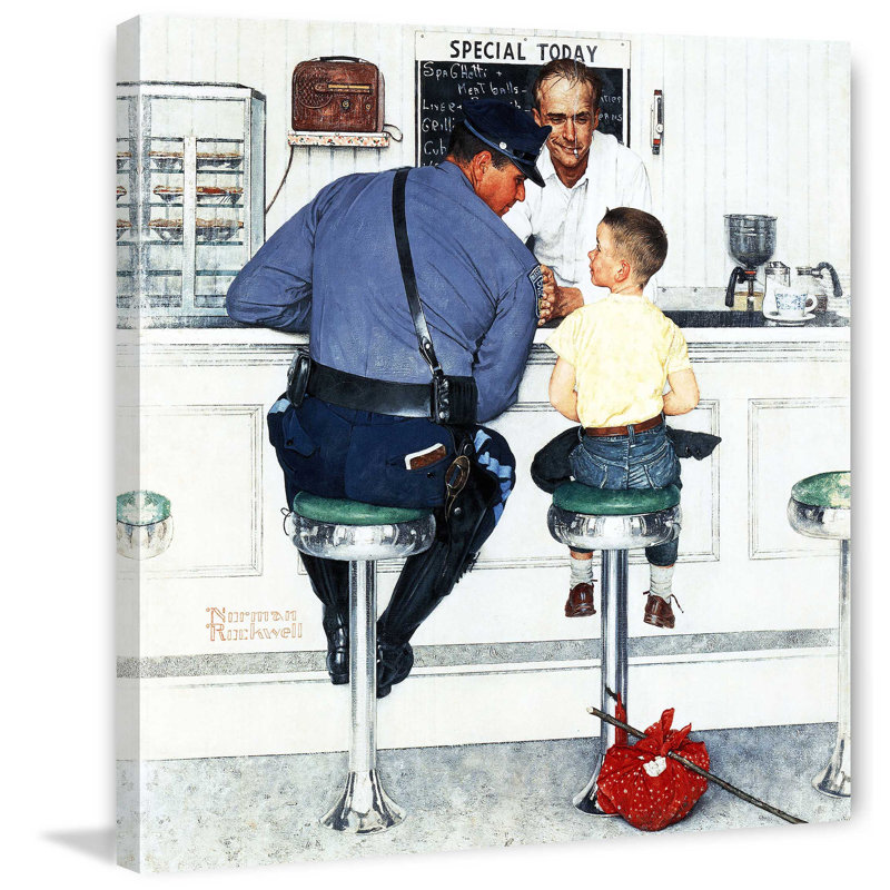 «Runaway» par Norman Rockwell - Photographie sur toile tendue, H 48 po x l 48 po x 1,5 po