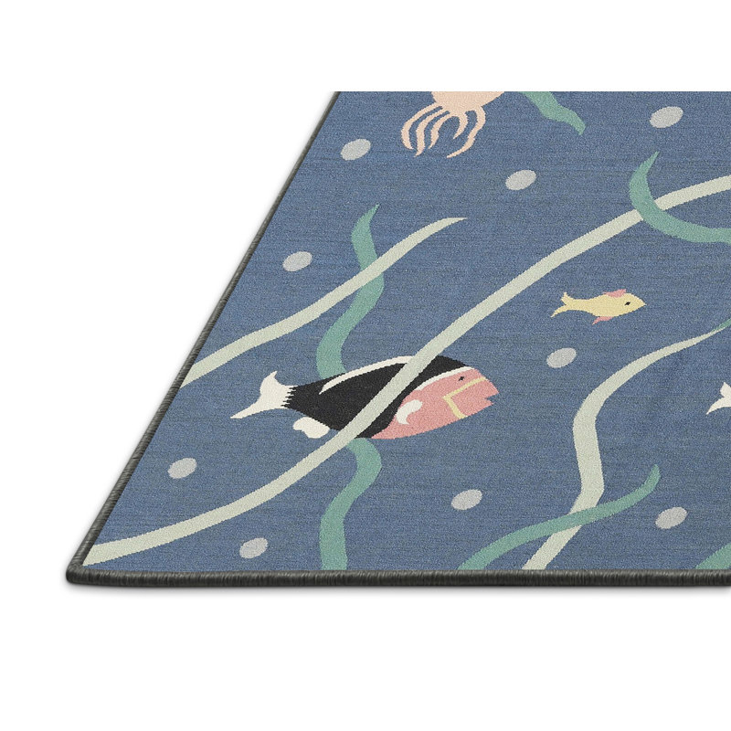 Tapis contemporain beige / violet / noir, Rectangle 5 pi 0 po x 8 pi 0 po