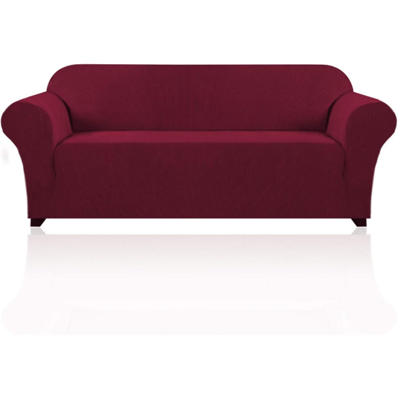 Sofa Slipcover, 2" H x 15" W x 12" D, Red Fabric