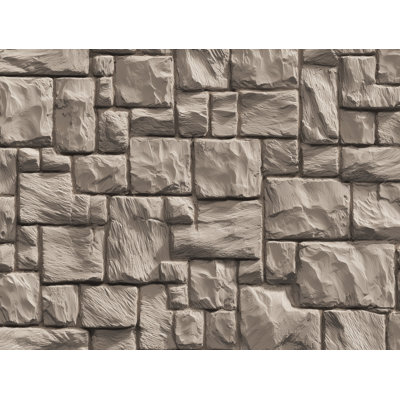 Papier peint décoratif à texture de pierre brun rustique
