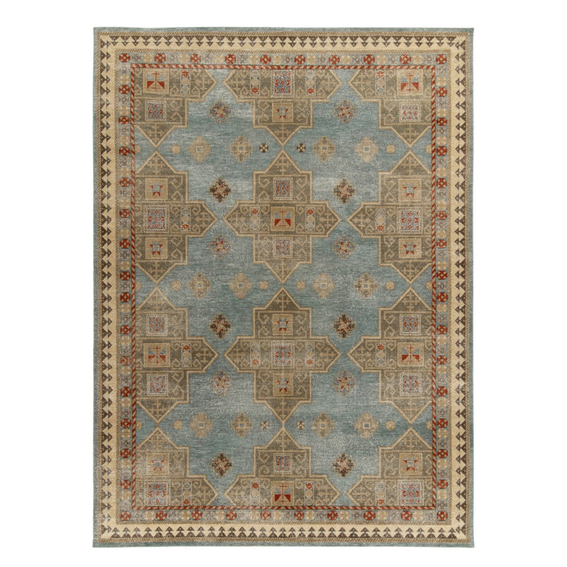 Distressed Homage Hand Knotted Wool Abstract Area Rug, Runner 3' x 12'