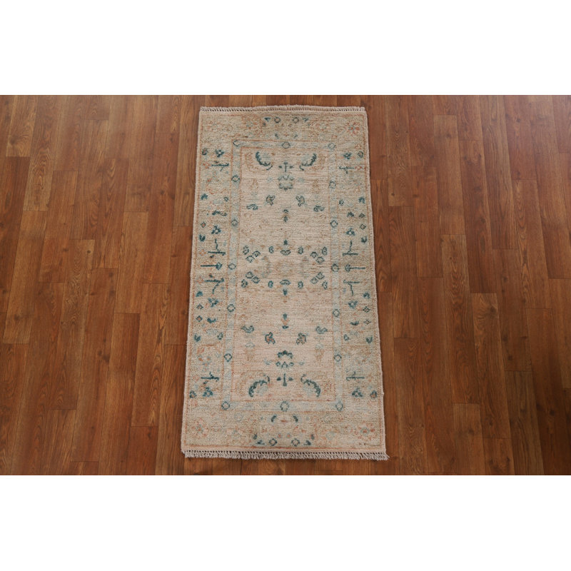 Tapis turc Oushak végétal noué à la main 2 x 4