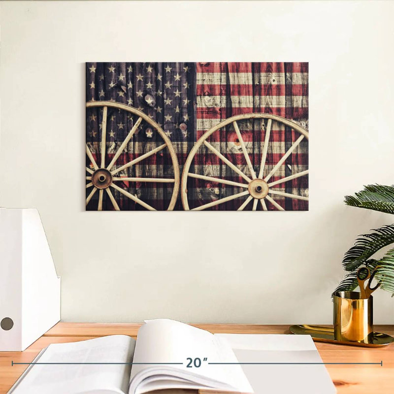 Borges American Wagon Wheels, 8" H x 12" W