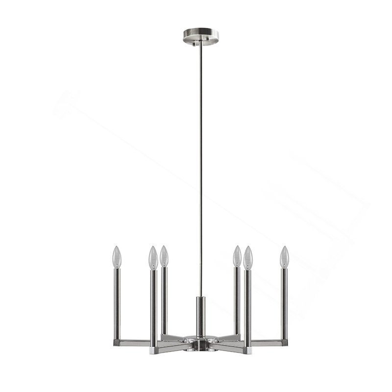 Lustre 6 lumières de style candélabre contemporain