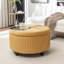 Repose-pieds rond avec rangement en velours Bula-943753748