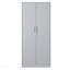 Armoire de rangement en métal 71 po H, armoire verrouillable en acier à outils blanc avec portes et 3 tablettes réglables, armoires hautes pour systèmes de rangement de garage-10996308
