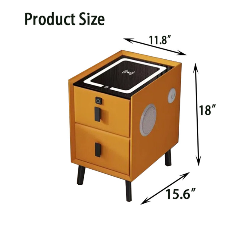 Table de chevet multifonctionnelle Katrinna Smart