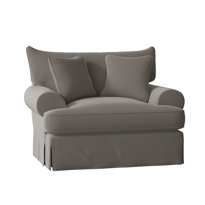 Chalkline Upholstered Armchair, Peyton Gray Performance Twill, No