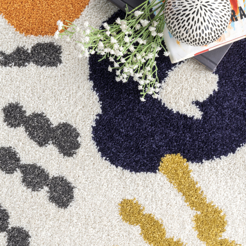 Tapis multicolore à motif graphique pour le salon, la chambre à coucher, la salle à manger et la cuisine Devante