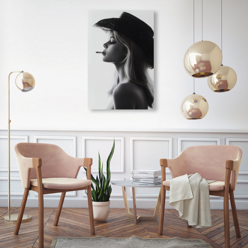 Desert Cowgirl Fashion Canvas Print by Oliver Gal, Black Frame, 10 x 15, 20"H x 30"W, Gallery Wrapped