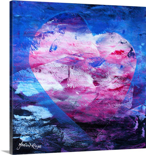 « heartfelt xv-winter ice » par marion rose, reproduction d’art sur toile, H 24 po x l 24 po x P 1,25 po