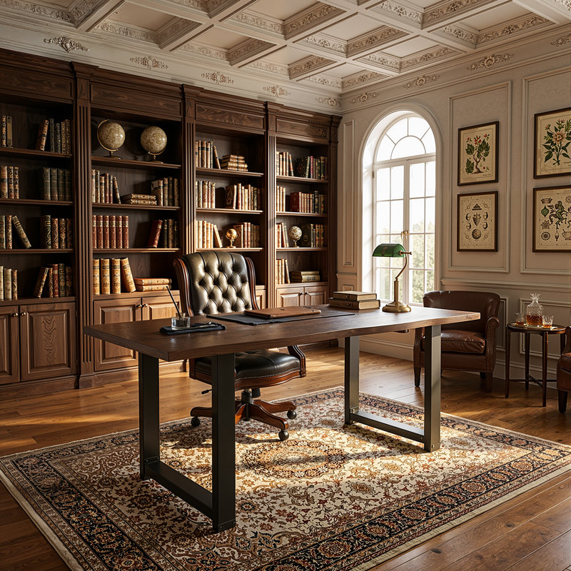 63'' Walnut Solid Pine Wood Writing Desk Top,Wavy Edge Computer Desk