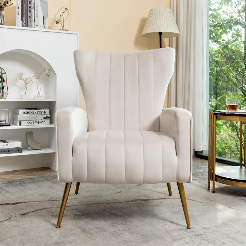 Velours Marshall avec pieds en métal, Beige