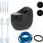 Single Flush 1.28 Egg Shape Glossy Black Toilet, Multiple Glazed Surface, Easy - To Clean, 25.61 In Depth, 27.6 Package Height Seamless Ceramic One Piece, Quick Release Seat For Convenient Cleaning,-121634148