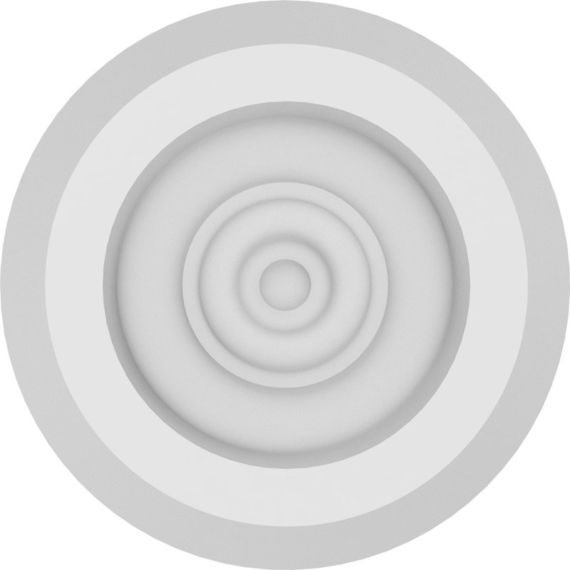 Rosette standard Grayson Bullseye avec bord biseauté, H 3 po x l 3 po x p 1 po