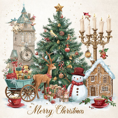 «Christmas Market Morning», art mural sur toile