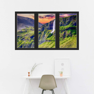 Décalcomanie murale cascade de bureau 3d