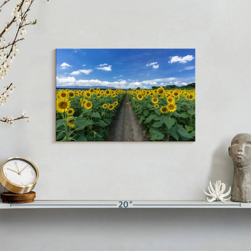 Sunflower Field Path, 8" H x 12" W