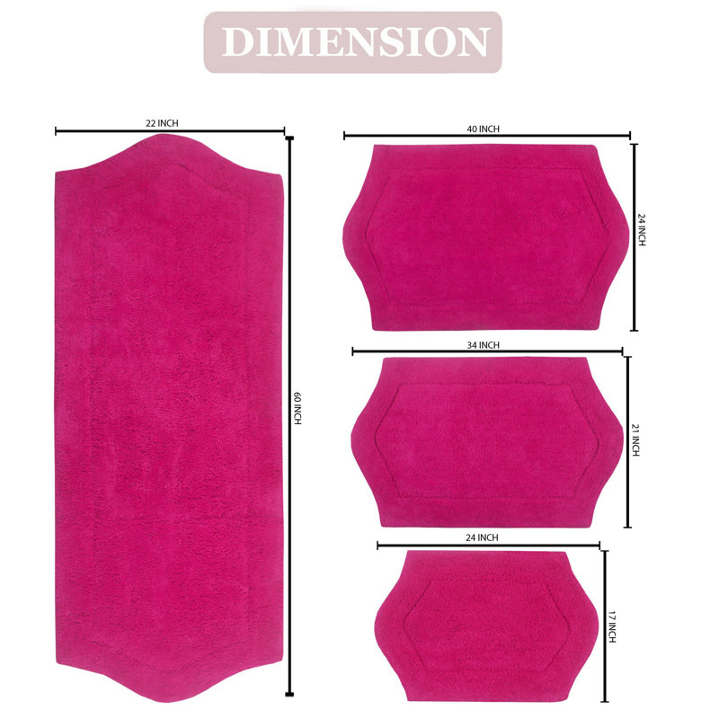 Tapis pour salle de bain Morissette, Rose millennial