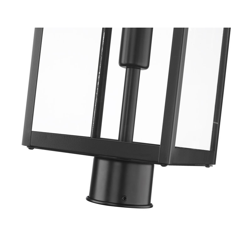 Tête de lanterne câblée noire à 1 lumière Sylmar, H 21,5 po x l 7,5 po x P 7,5 po