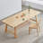 Burlywood Rectangular Solid Wood Dining Table-1130990698
