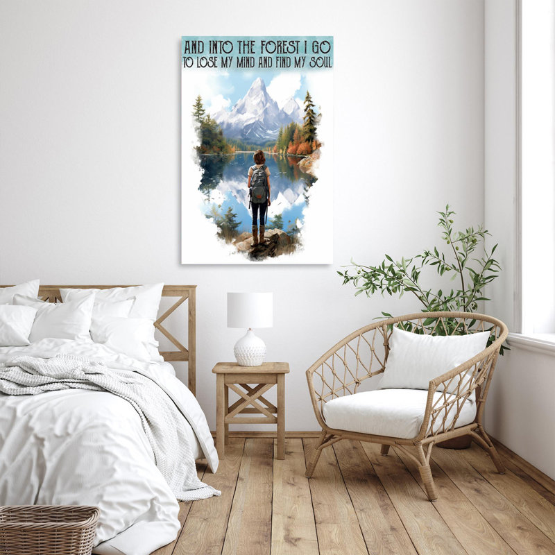«Lamis randonnée Nad Into The Forest I Go - Rectangle», reproduction d'impression sur toile tendue