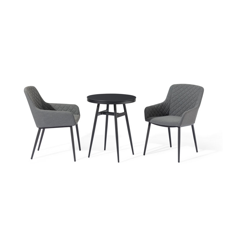 Kintzel Patio Dining Armchair, Dark Grey, Flanella