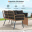 60cm Wide Curved Patio Sofa