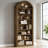 8-Tier Arched Bookshelf with Closed Back Design