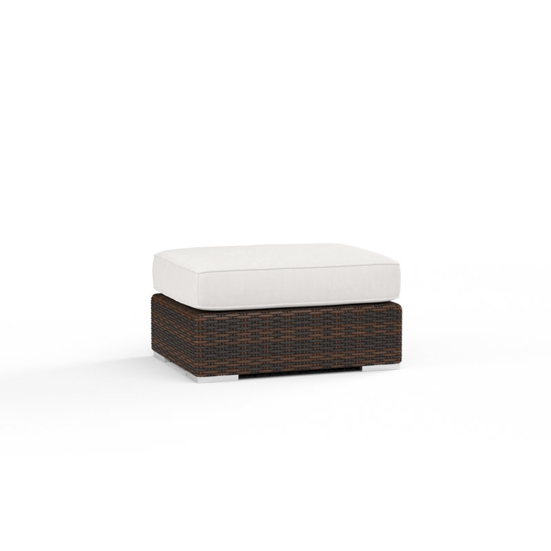 Montecito Outdoor Ottoman, Canvas Granite Sunbrella® Canvas