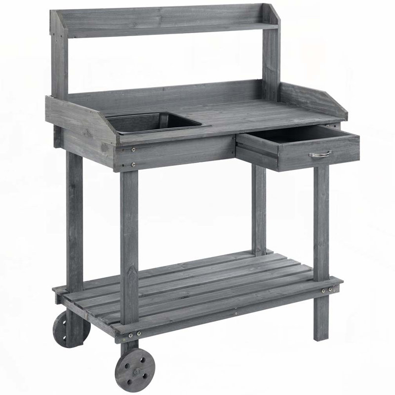 Table de rempotage d'extérieur, Gris