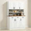 Armoire de rangement pour garde-manger avec 6 portes et tablette ouverte