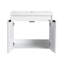 Meuble-lavabo de 60 po avec lavabo en résine, portes à fermeture douce et armoire à 1 côté, montage flottant, contreplaqué (emballage KD) - 24 po x 2 + 12 po