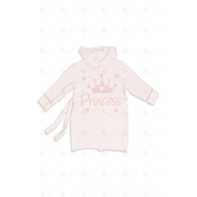 Peignoir à capuchon de luxe pour enfants avec ceinture à poches avant - PRINCE