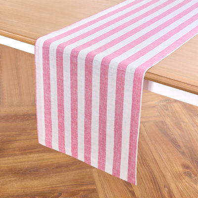 100% Pure Linen Table Runner - Sorrento Stripe