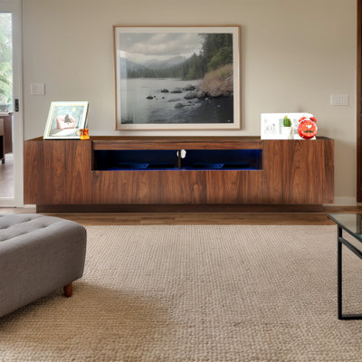 Led Tv Stand,Large Entertainment Stand For Tv Cabinet With Storage Shelves,Sturdy Tv Console For Living Room, Bedroom