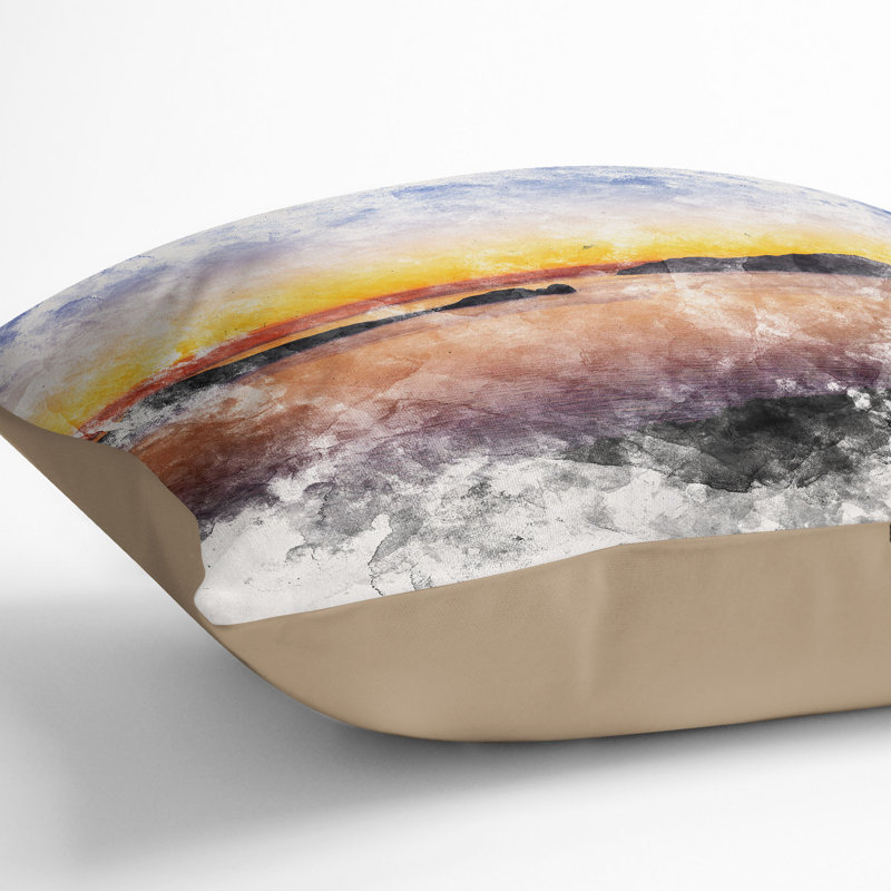 Square Throw Cushion, Stone, 40cm H x 40cm W x 15cm D