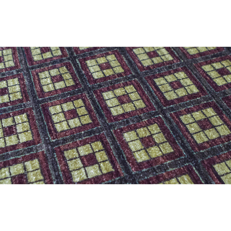 Gabbeh Wool Geometric Area Rug