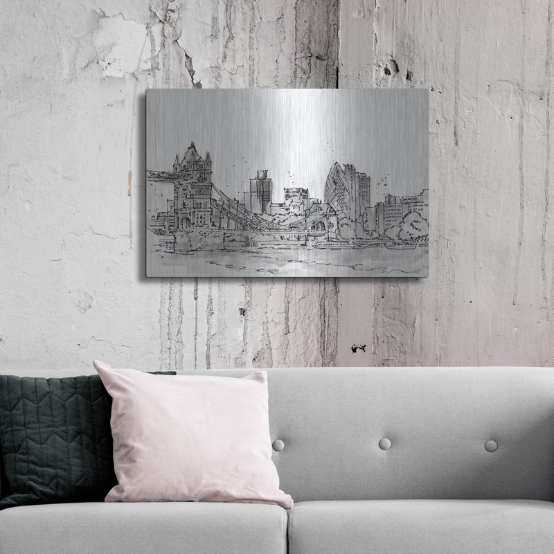 «Skyline Sketches IV» par Anne Tavoletti, H 24 po x l 36 po