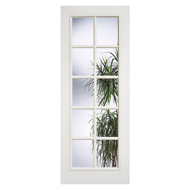 SA Glazed 1L White Internal Door, 198.1cm H x 83.8cm W x 3.5cm D